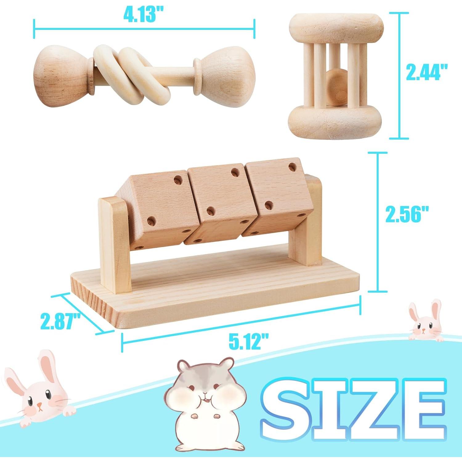 Juguetes de Madera para Hámster AOWPFVV - 3 Piezas