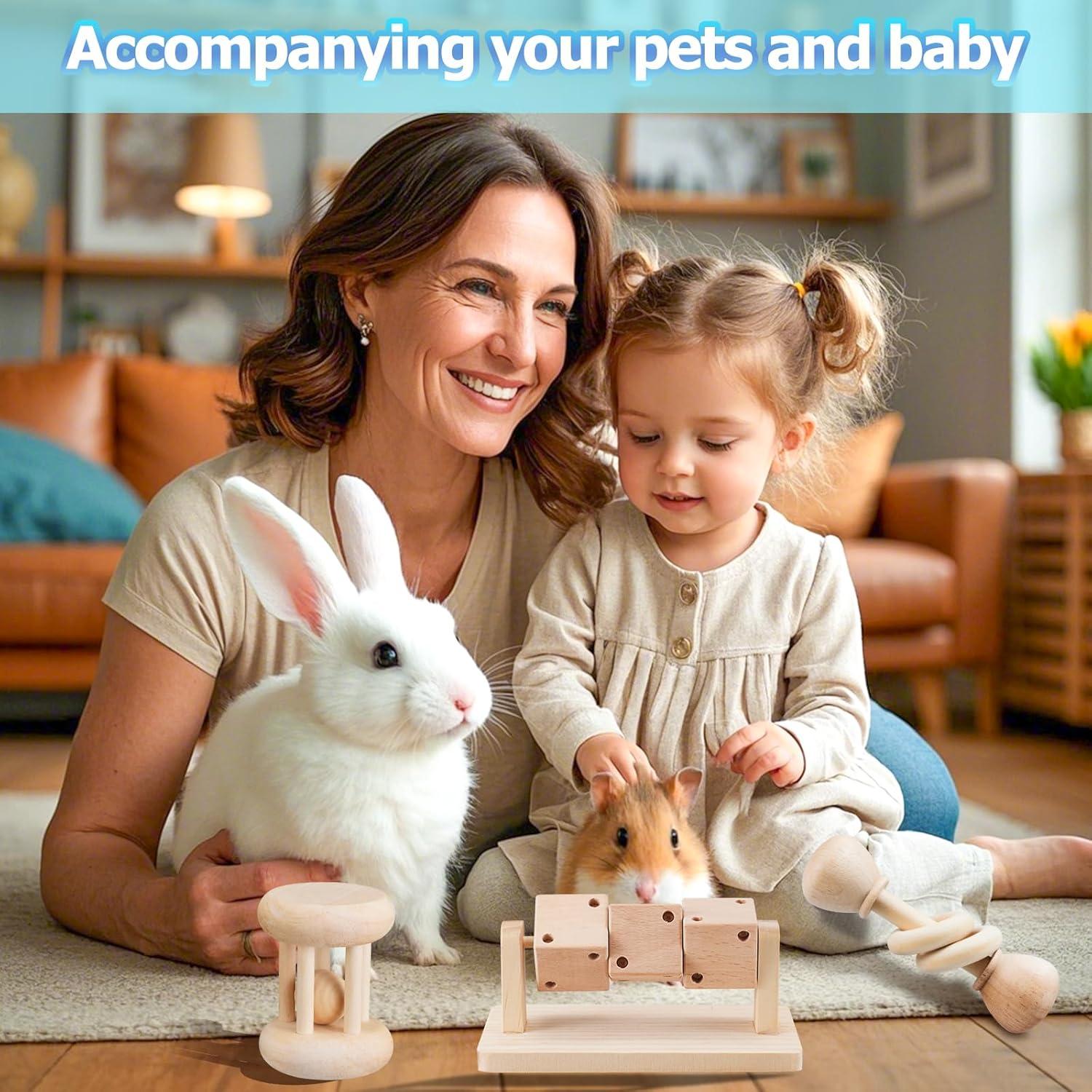 Juguetes de Madera para Hámster AOWPFVV - 3 Piezas