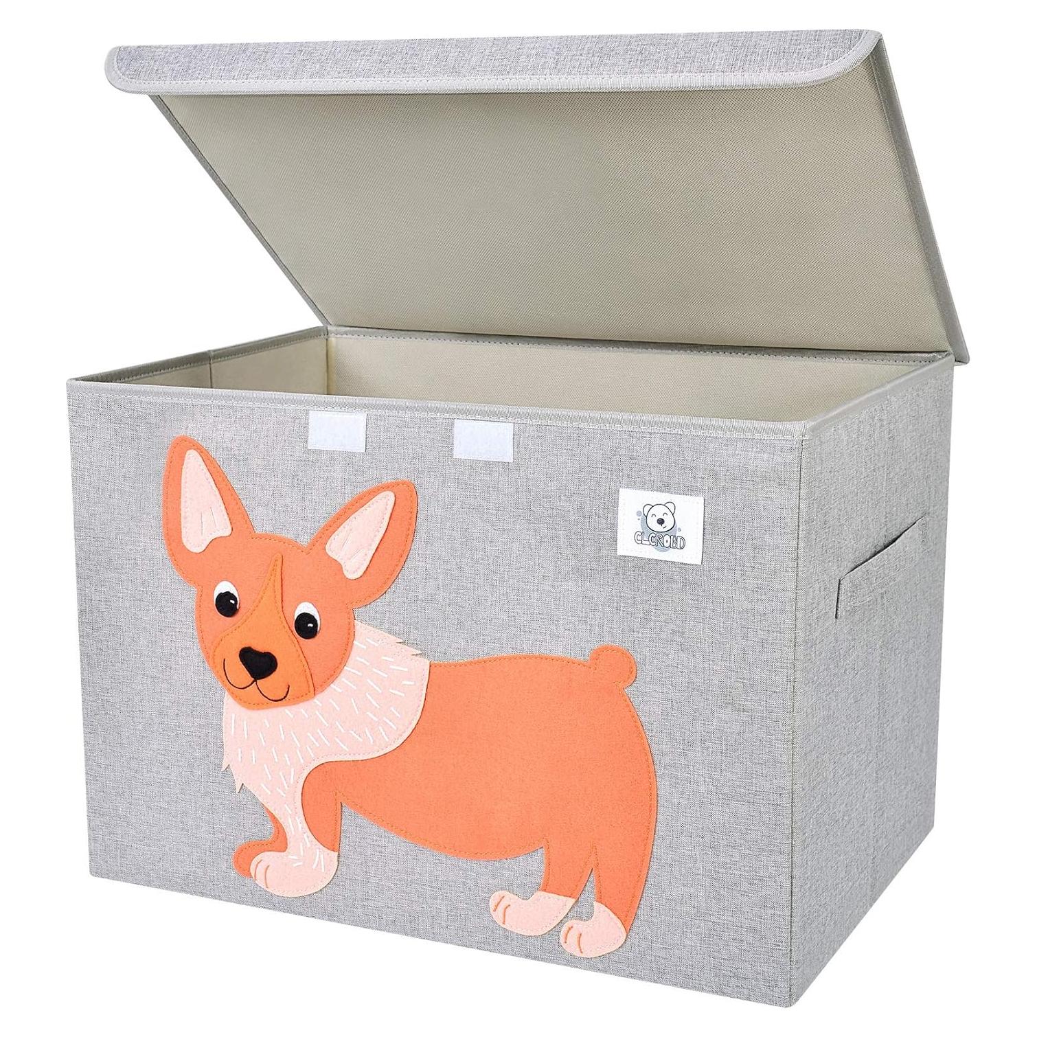 Cofre de Juguetes Plegable CLCROBD 68.5L con Tapa Abatible