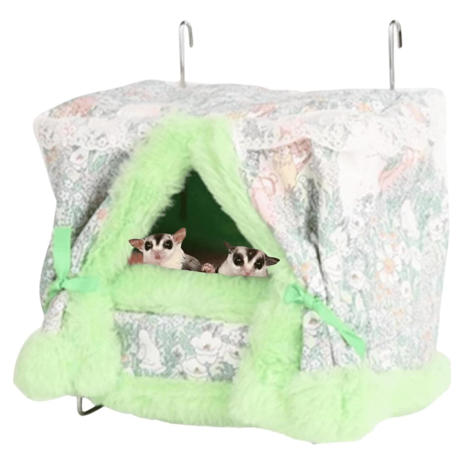 Hamaca Colgante para Animales Pequeños Copfeu Verde 20x13x23cm