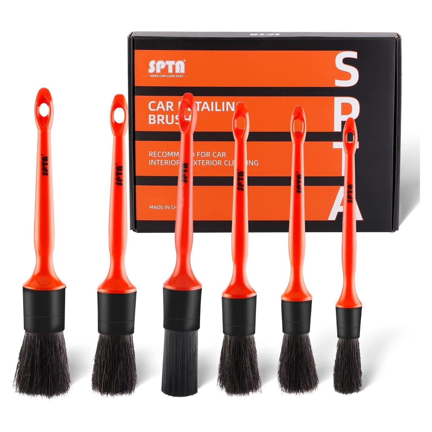 Kit de Cepillos para Detallar Autos SPTA - 6 Piezas Microfibra