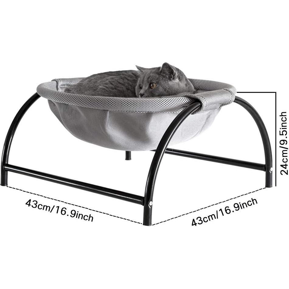 Cama Hamaca para Gato JUNSPOW 42.9x42.9cm Lavable Gris
