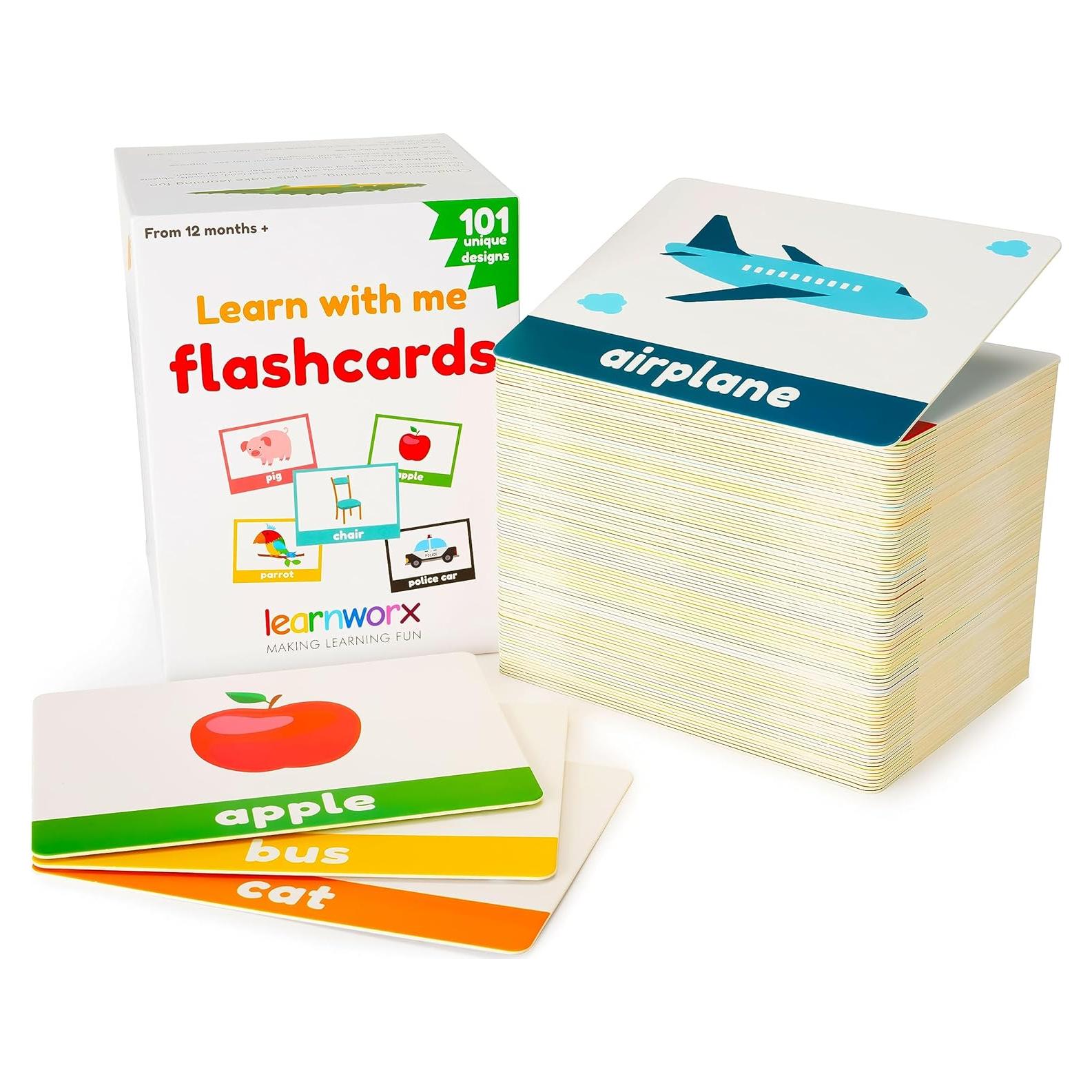 Tarjetas de Flash LearnWorx 101 para Niños 1-3 Años