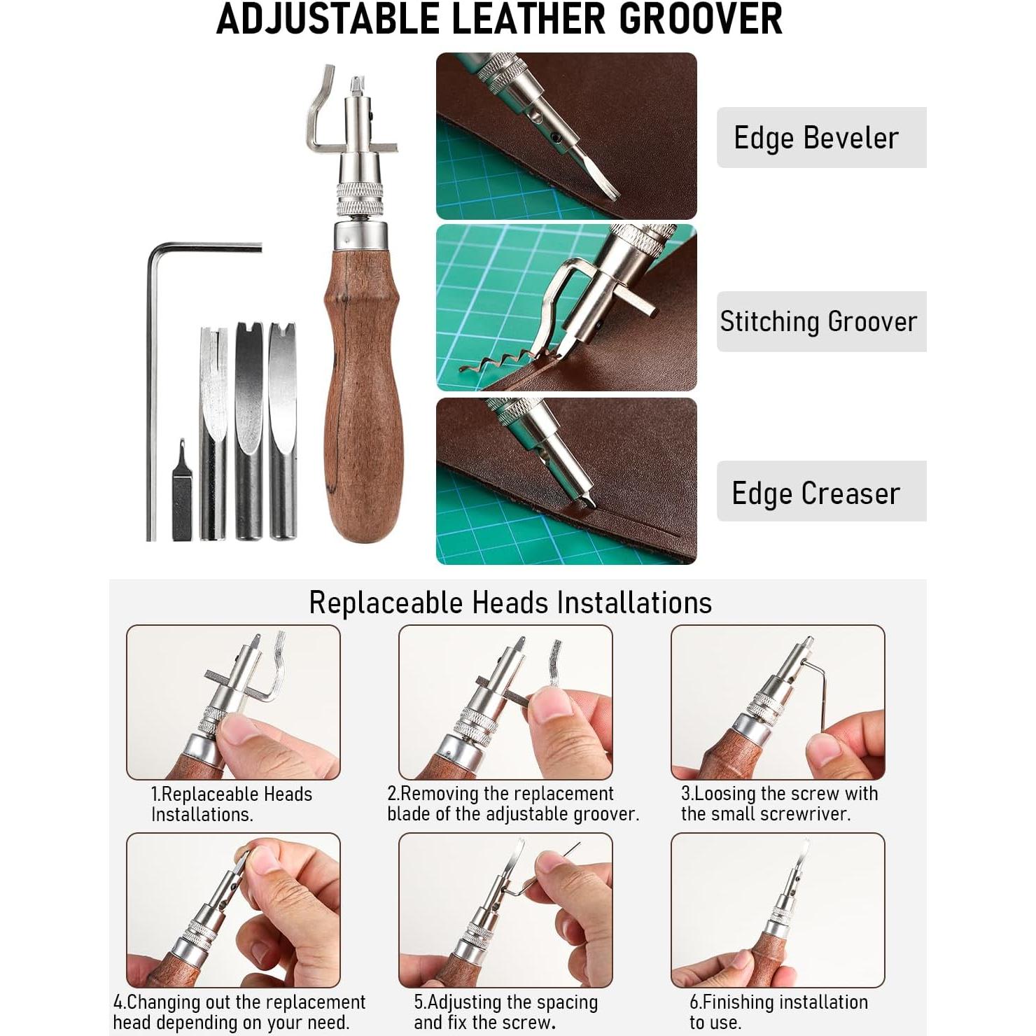 Kit de herramientas de cuero Nicpro 85PCS con bolsa XL