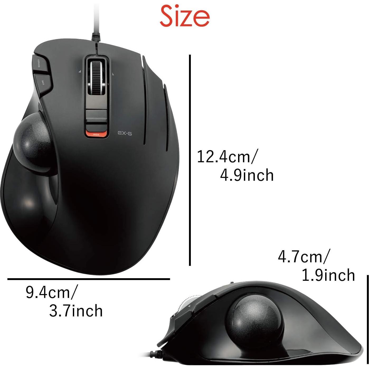 Ratón Trackball ELECOM M-XT3URBK Ergonómico con Cable