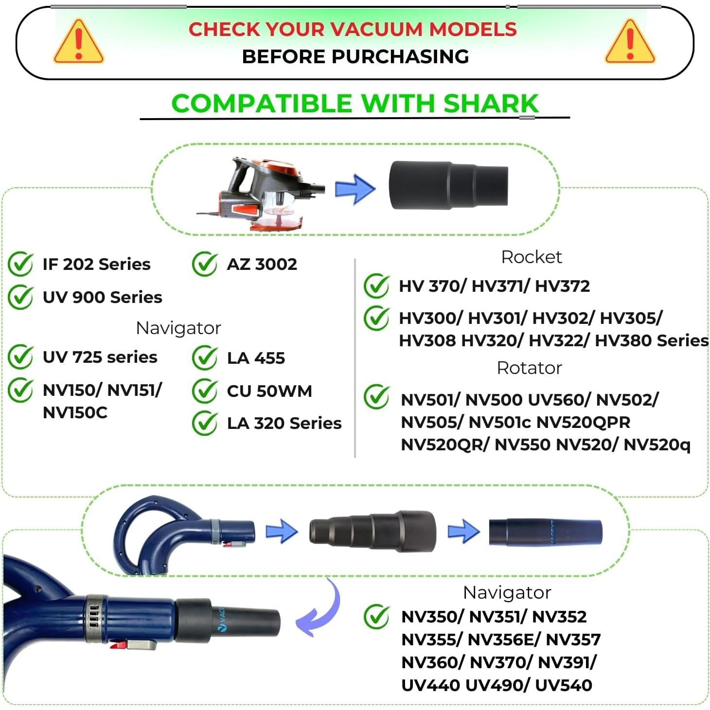 Kit de Accesorios de Aspiradora VACEXT 6 Piezas 1-1/4"