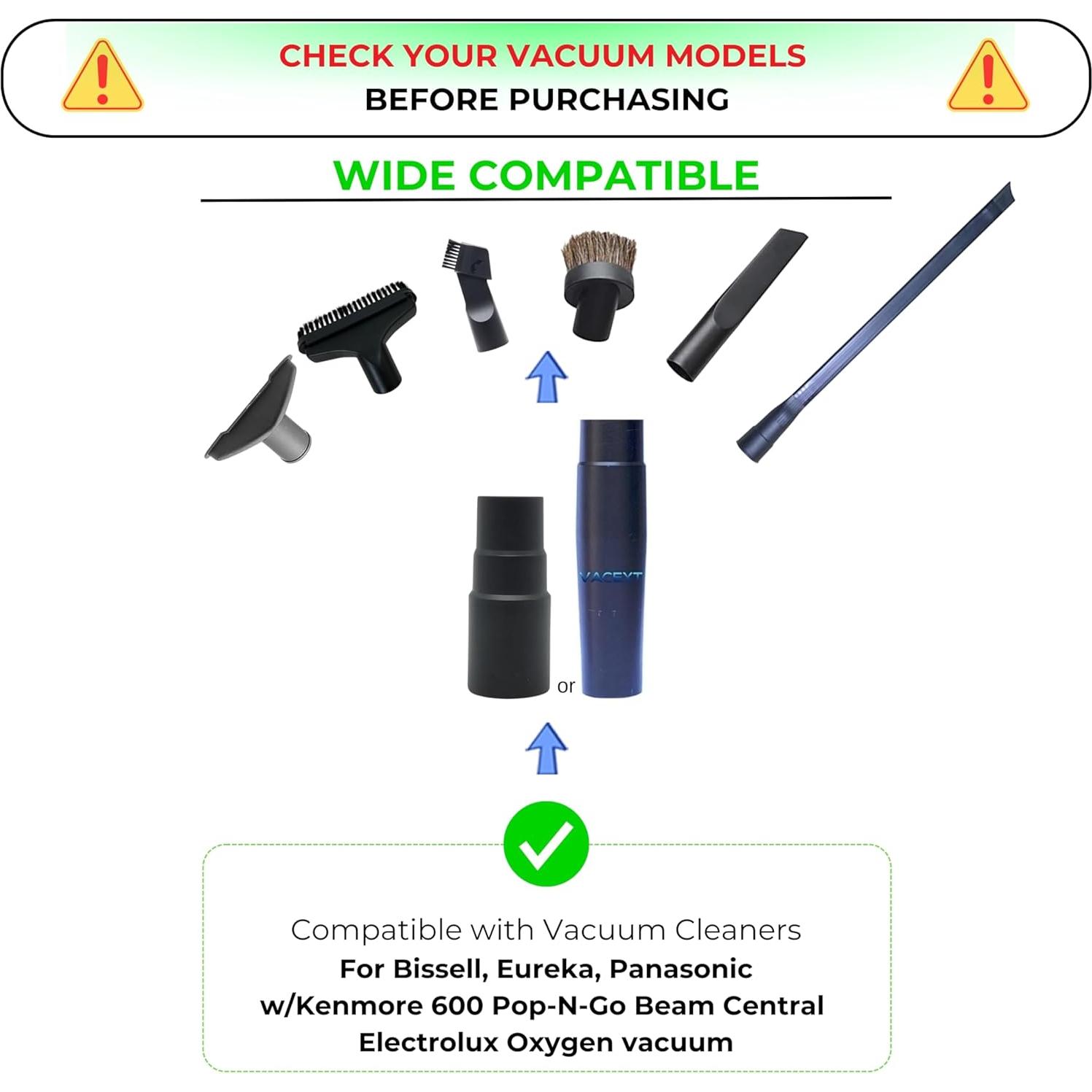 Kit de Accesorios de Aspiradora VACEXT 6 Piezas 1-1/4"