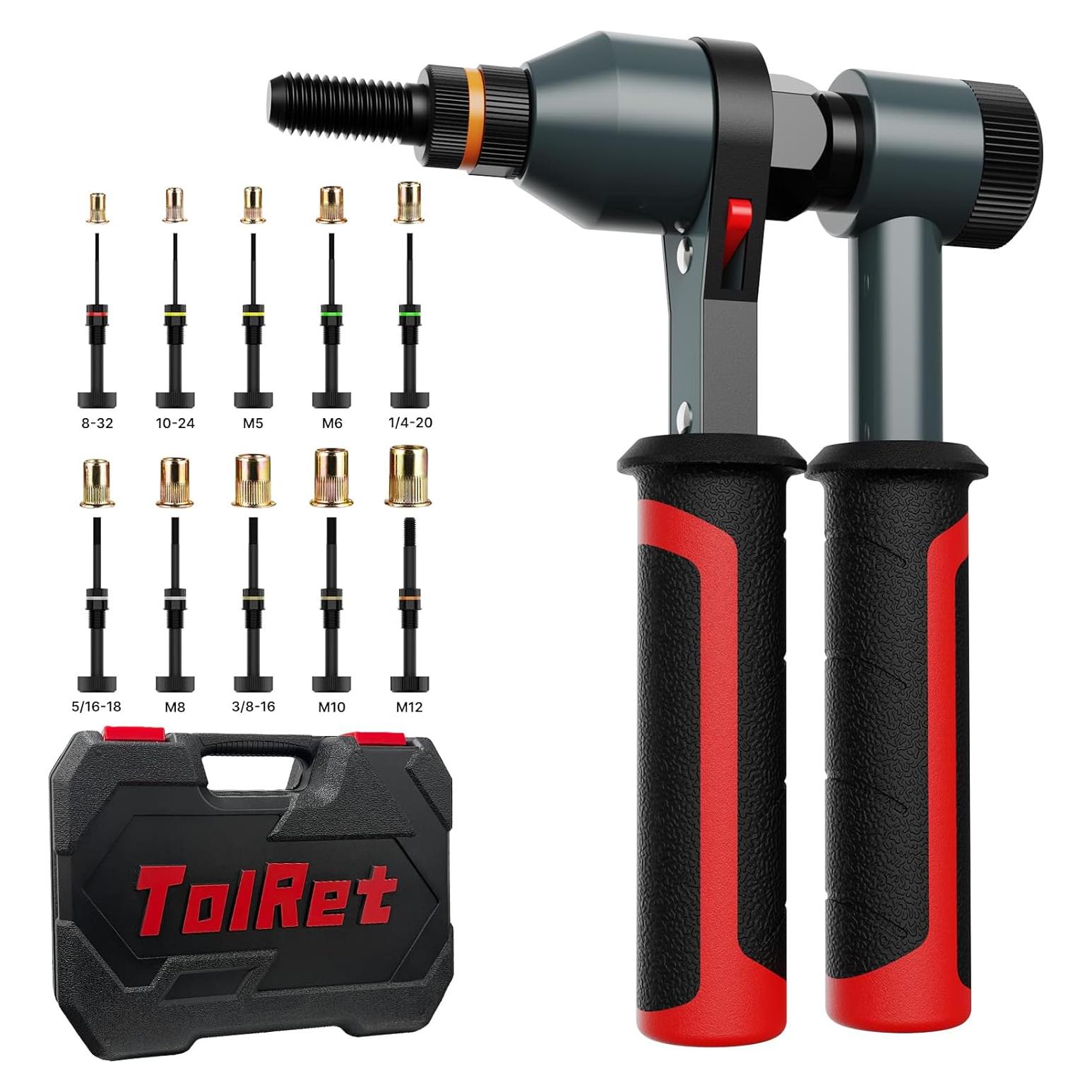 Kit de Herramienta de Tuerca de Remache TOLRET TR21 con 100 Pcs