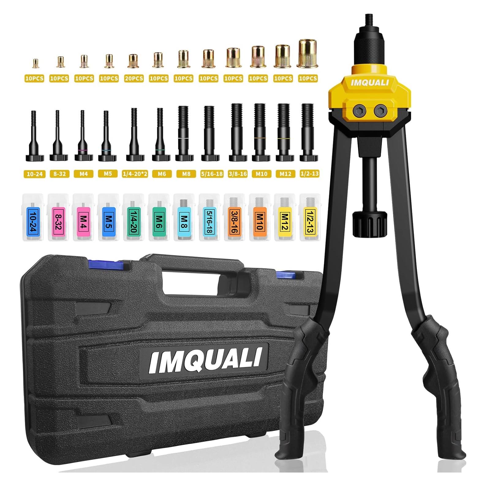 Kit de Herramienta de Tuerca Remachada IMQUALI 40.64 cm 130 Piezas