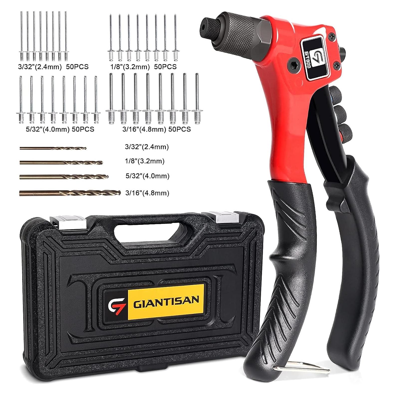Kit de Herramienta de Remache GIANTISAN GT900 con 200 Remaches