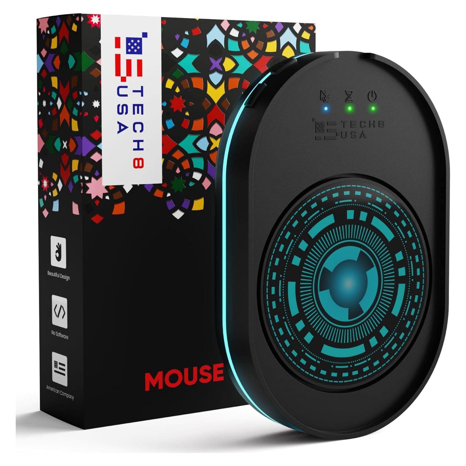 Movedor de Mouse Indetectable TECH8 USA con Disco Holográfico 3D