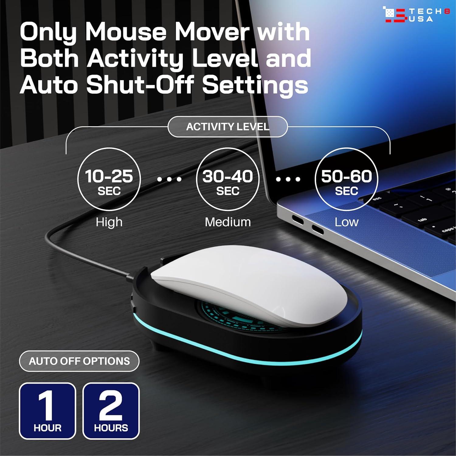 Movedor de Mouse Indetectable TECH8 USA con Disco Holográfico 3D