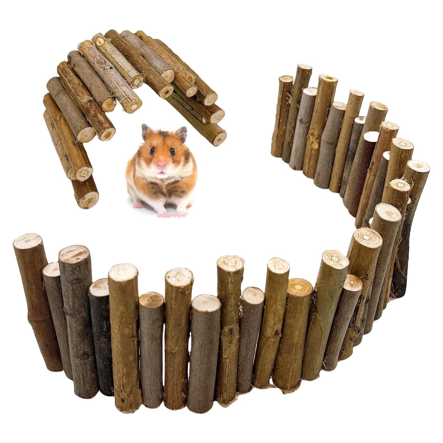 Puente de Madera para Hámster Hamiledyi 50x10cm y 25x10cm