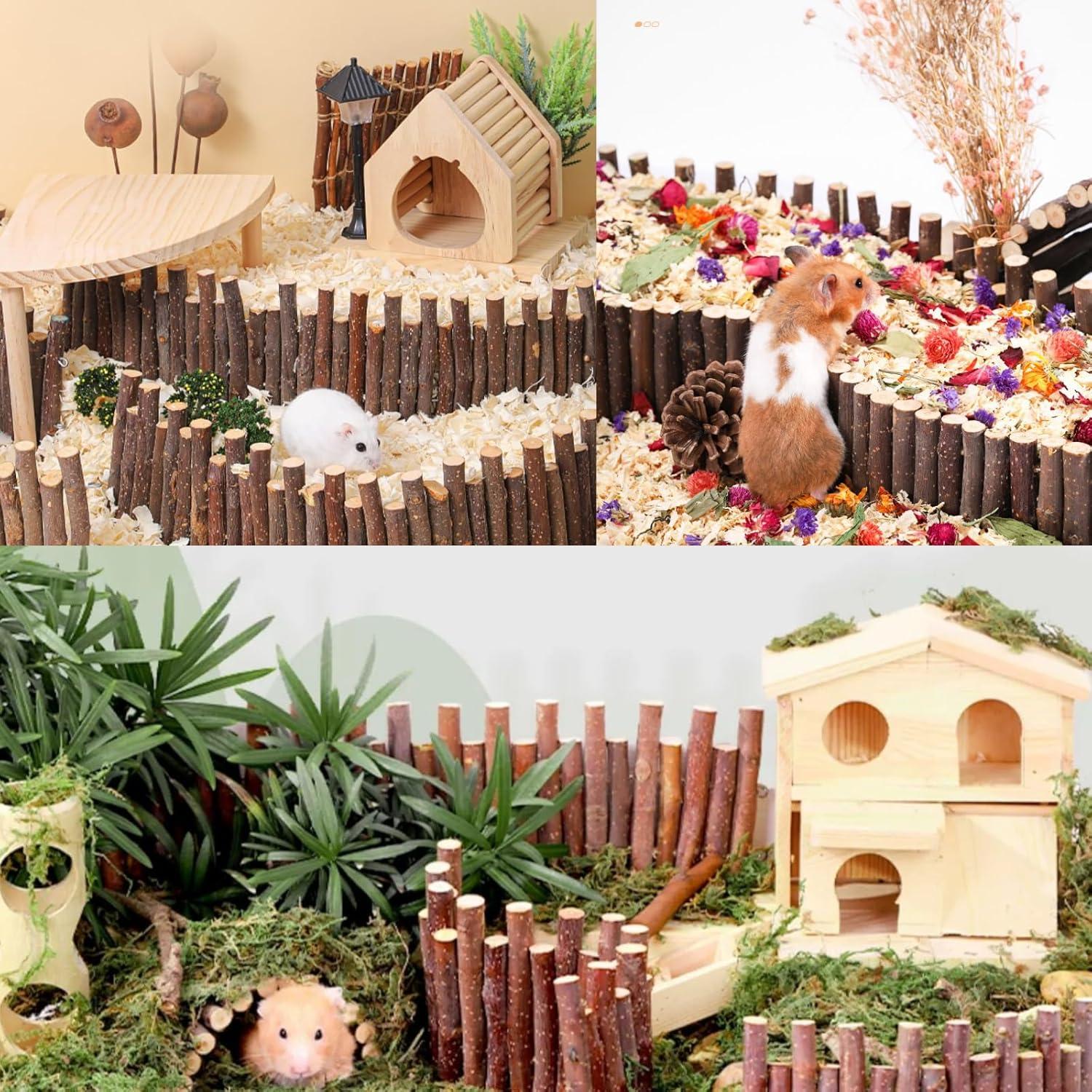 Puente de Madera para Hámster Hamiledyi 50x10cm y 25x10cm