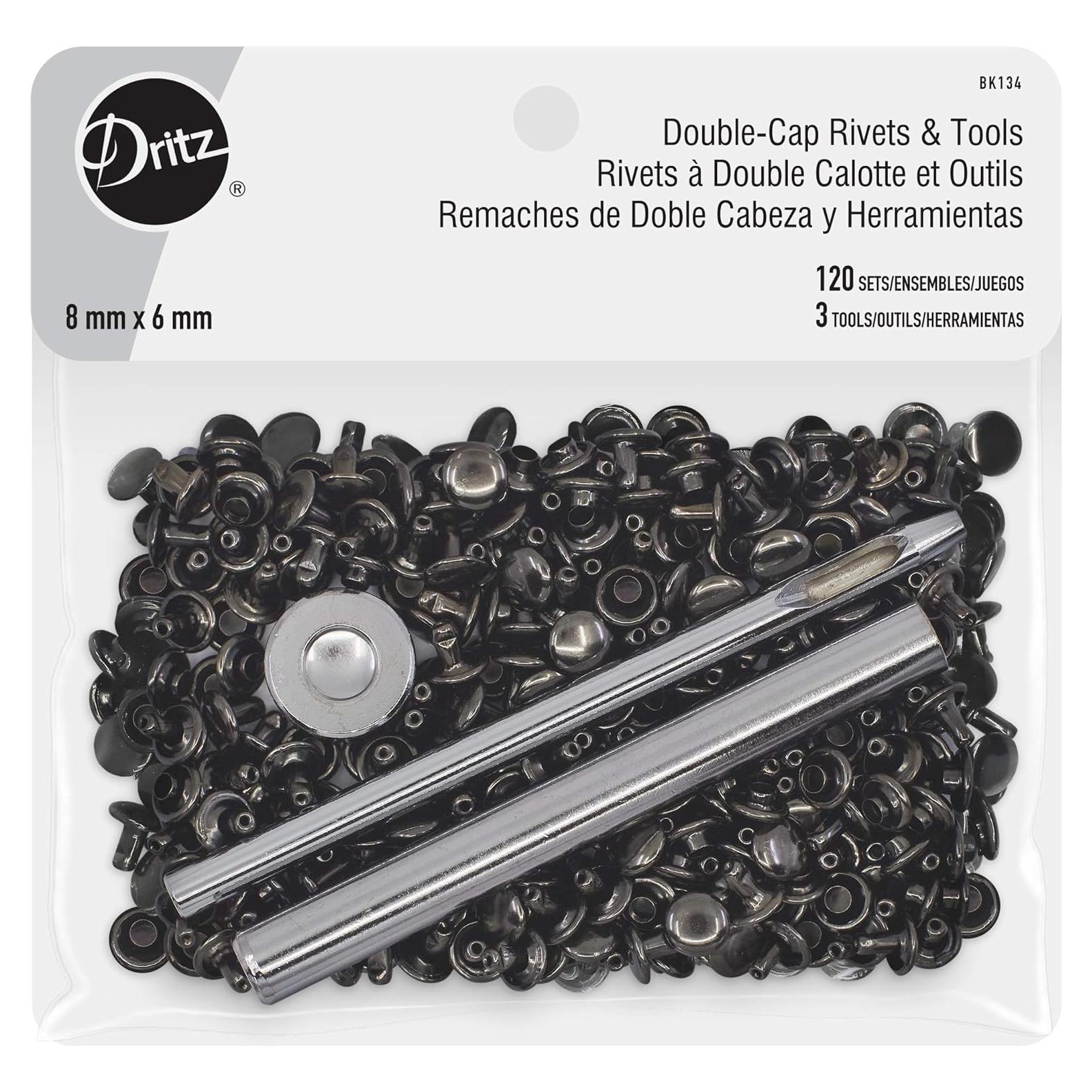 Remaches Doble Tapón Dritz Gunmetal con Herramientas 136g