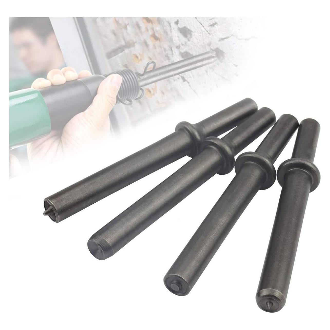 Juego de Martillo de Remaches Neumático Eau 4 Piezas Acero 45#