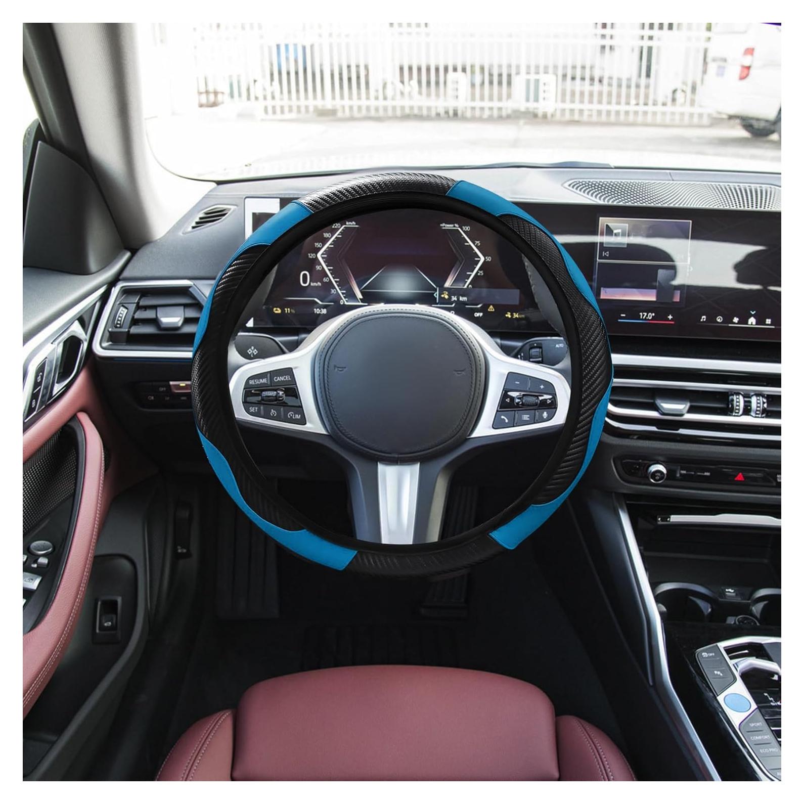 Funda de Volante de Coche Deemars 38 cm Antideslizante Azul