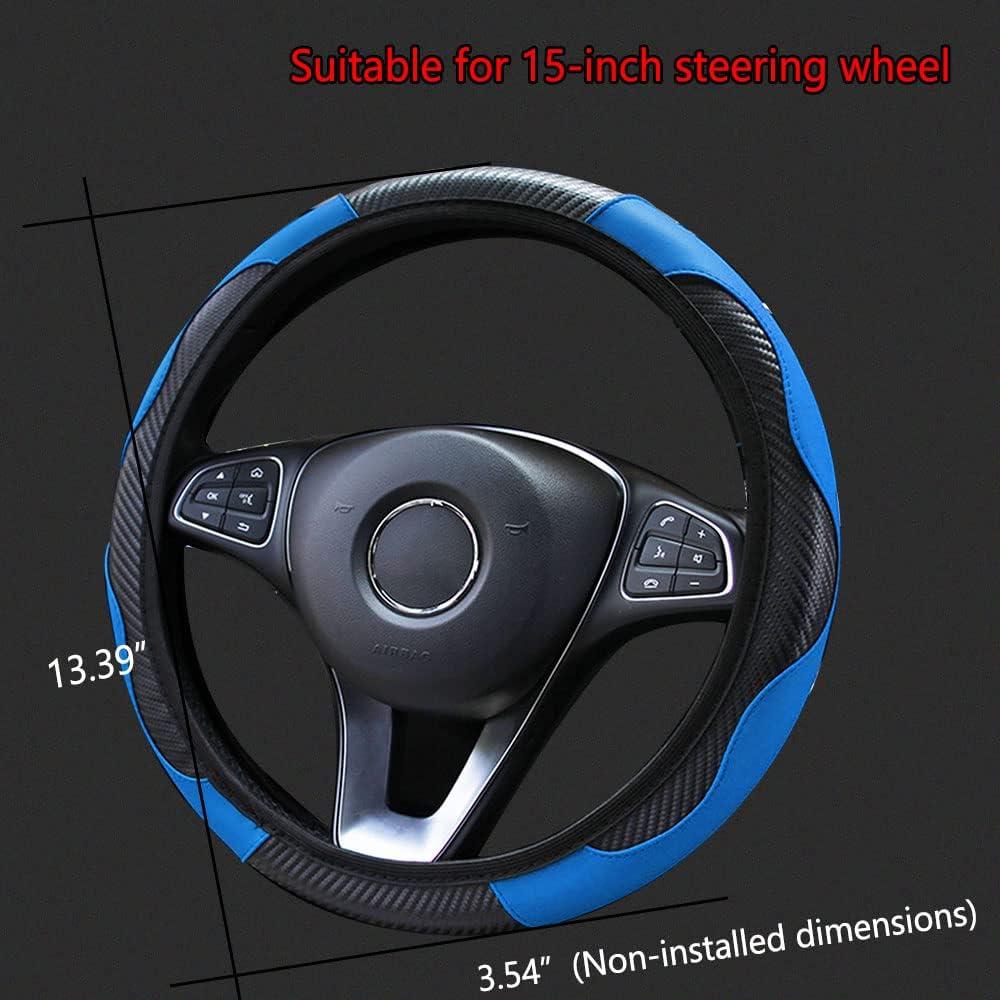 Funda de Volante de Coche Deemars 38 cm Antideslizante Azul