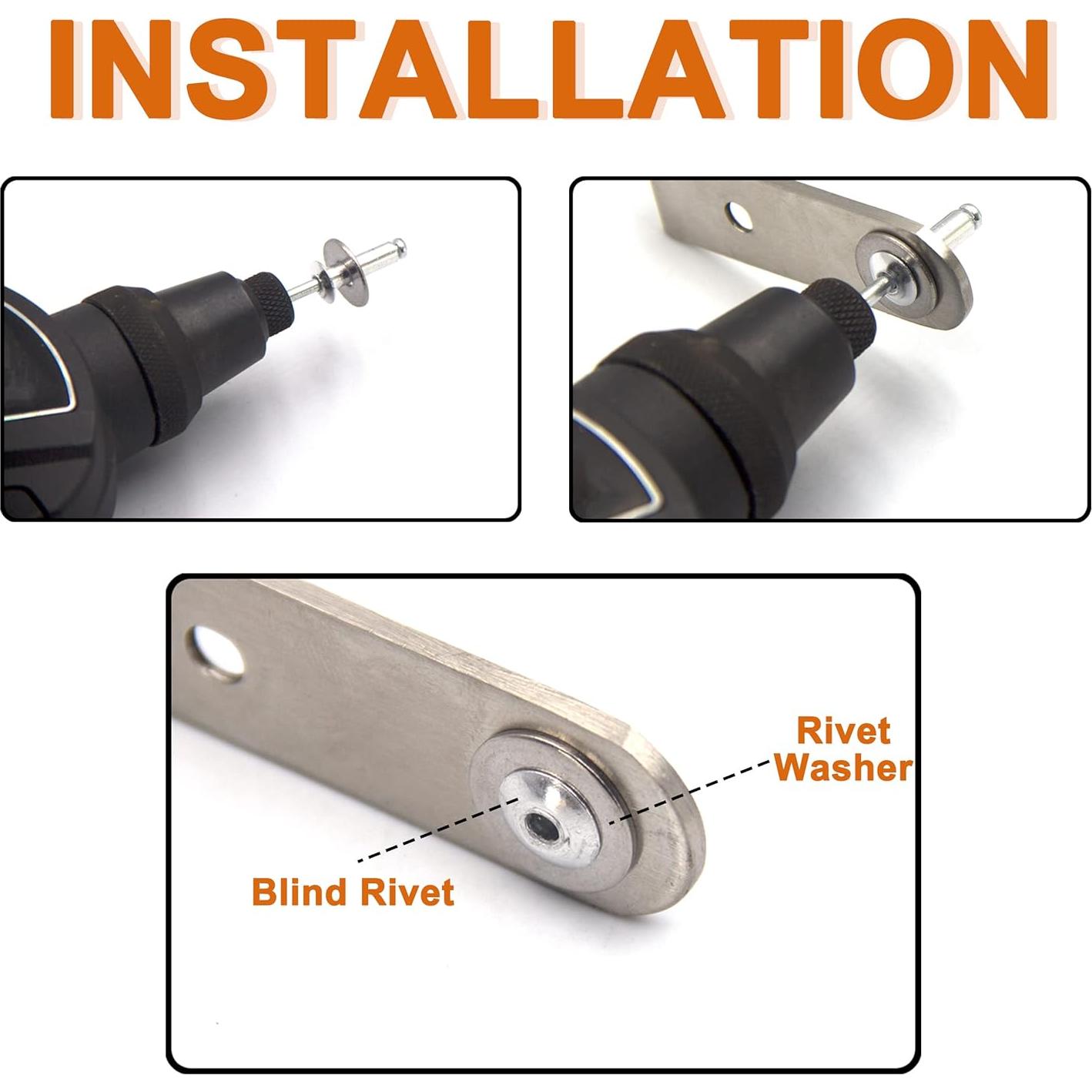 Kit de Arandelas de Remache de Respaldo 325 Piezas Acero Inoxidable