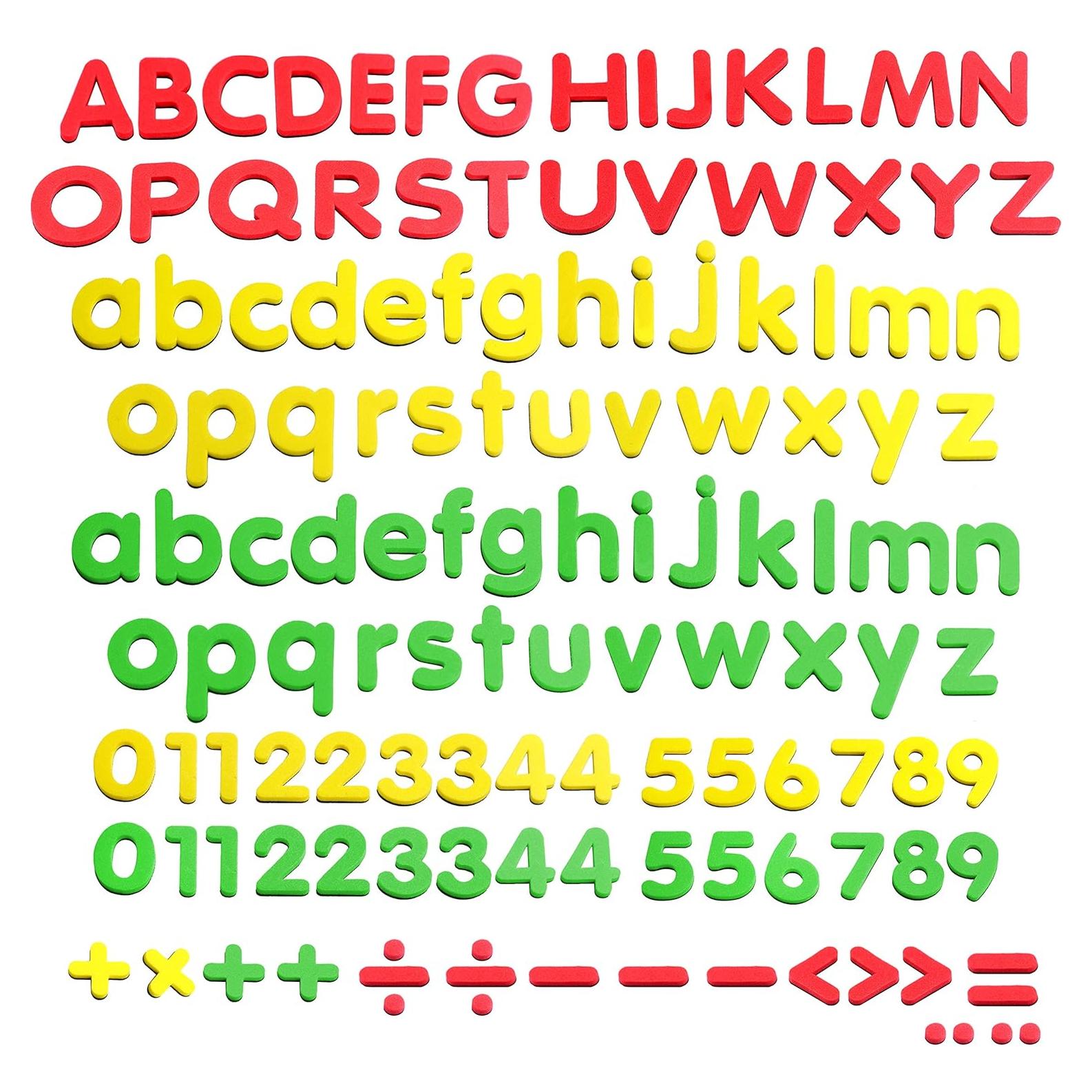 SpriteGru 123 Piezas Letras y Números Magnéticos para Niños