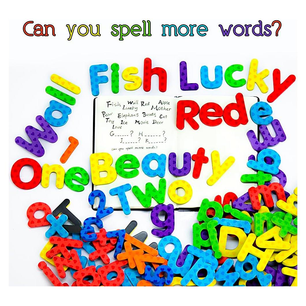 Letras y Números Magnéticos MAGTiMES - 112 Piezas Educativas