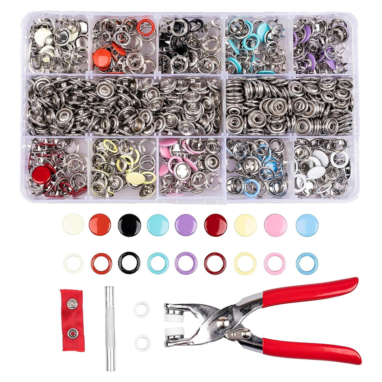 Kit de Botones a Presión Siziviki 200 - 9.5mm - 10 Colores