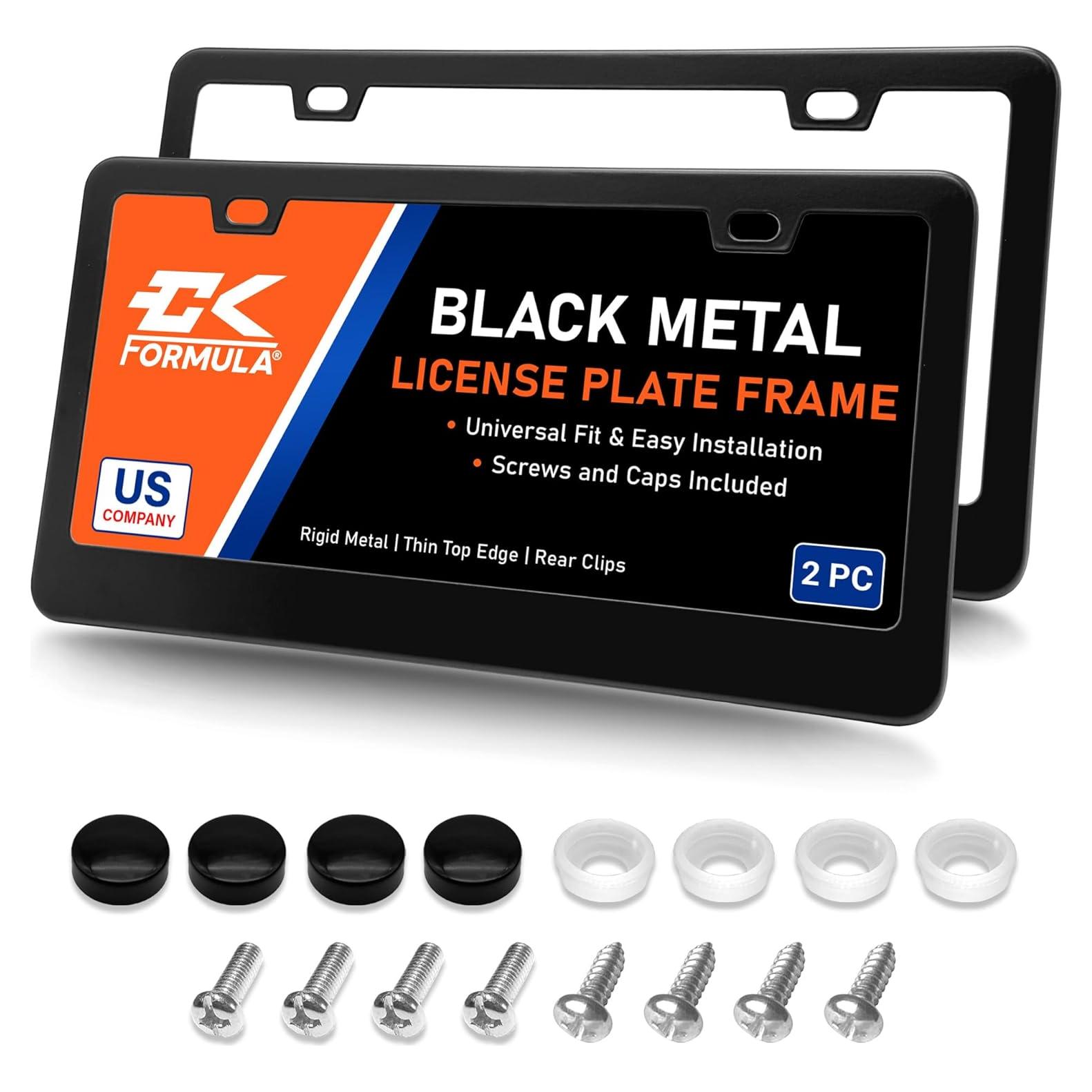 Marcos de Placas de Licencia CK FORMULA Negro Mate - Paquete de 2