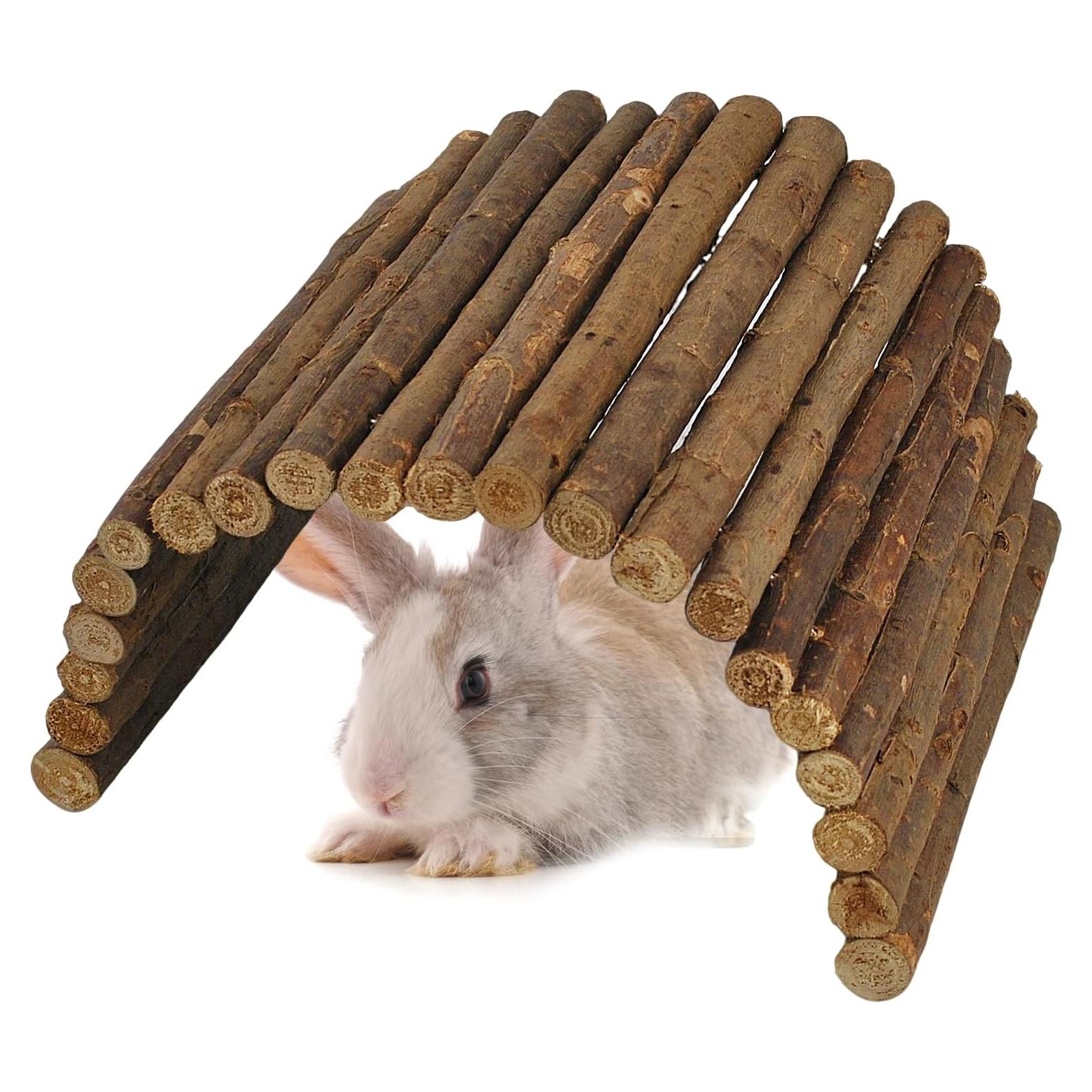 Puente de Madera Kathson para Hámster y Conejos 40x15 cm