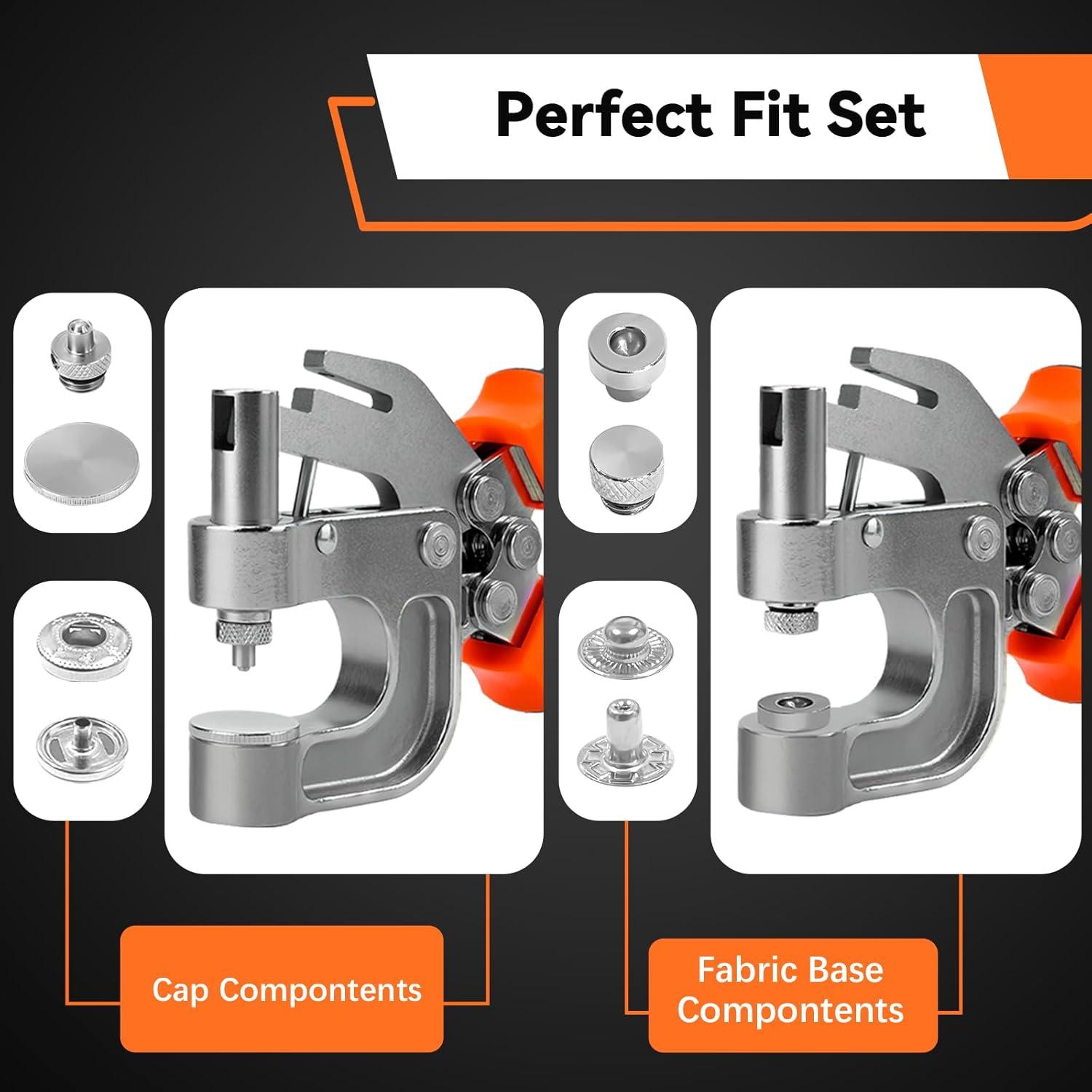 Kit de Herramientas para Botones a Presión Sopnom 15mm 160 Piezas