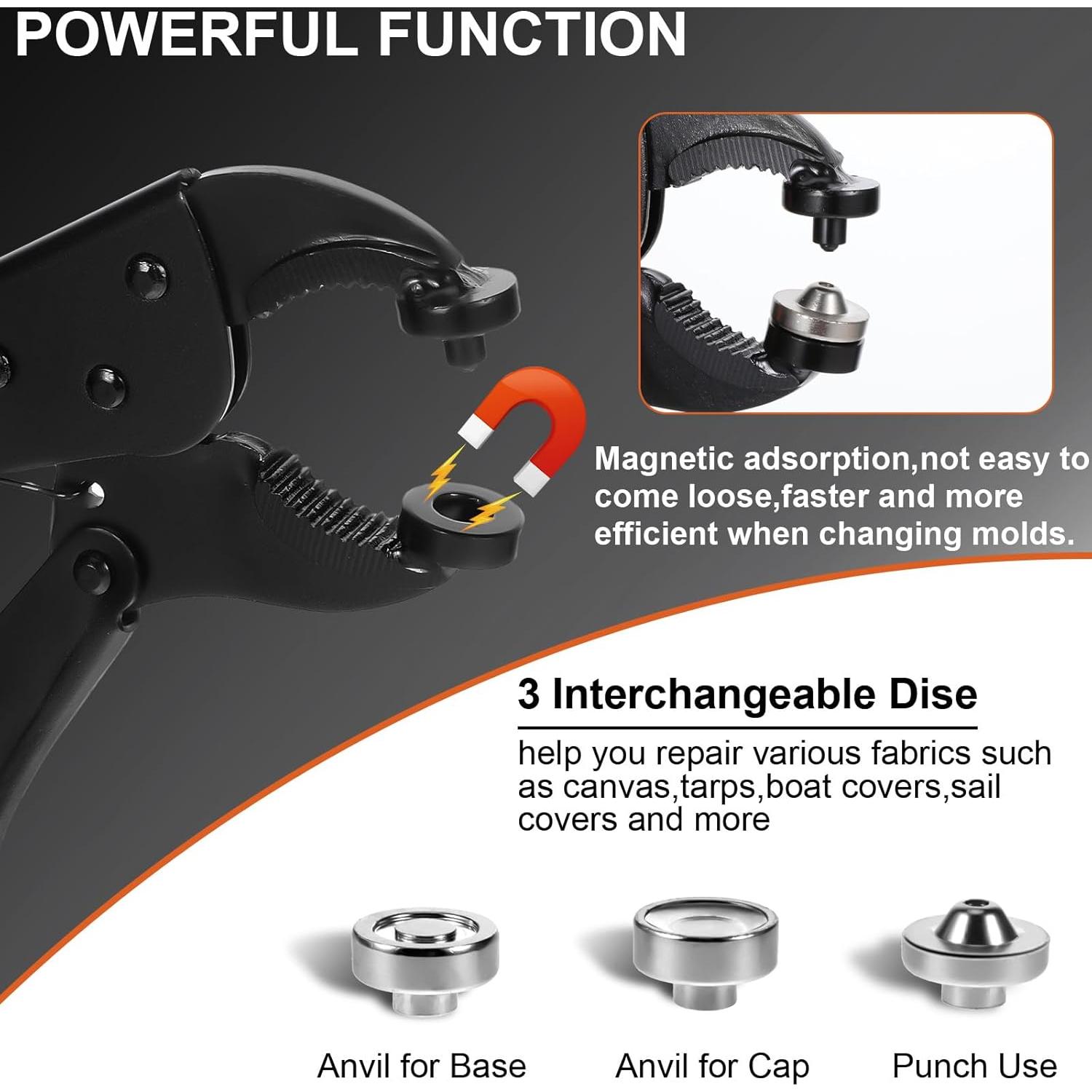 Kit de herramientas de sujetador a presión Lemecima 353 PCS
