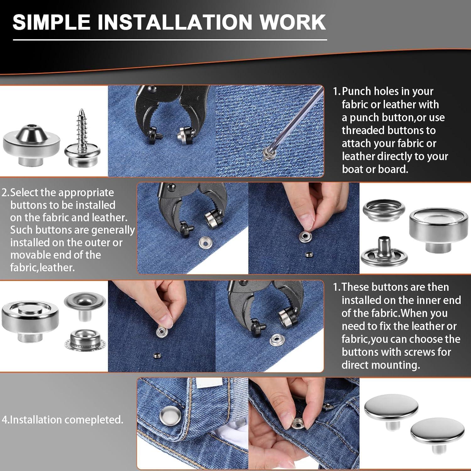 Kit de herramientas de sujetador a presión Lemecima 353 PCS