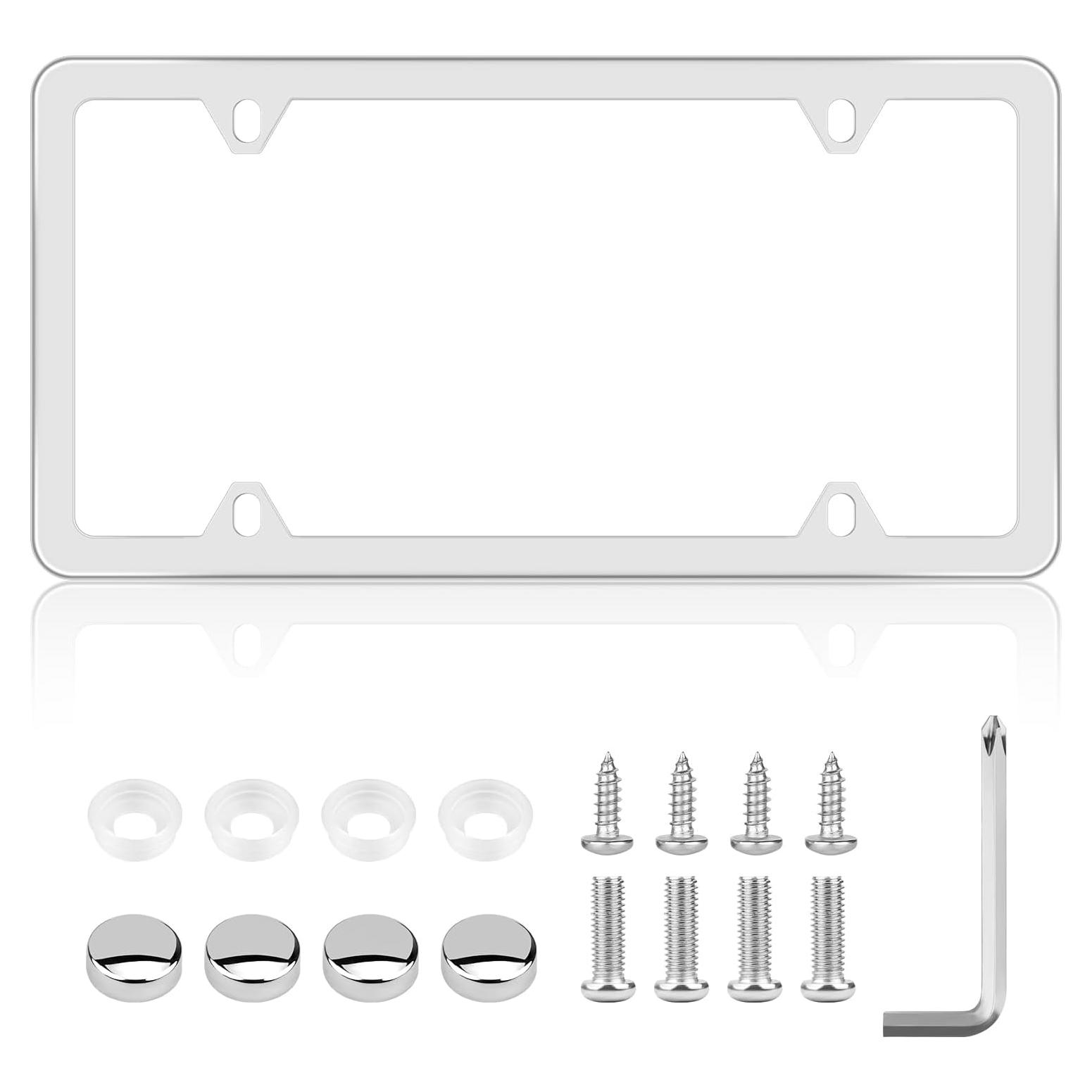 Marco de Placa de Licencia Cromo Abvsdu Universal 30.5x15.2cm