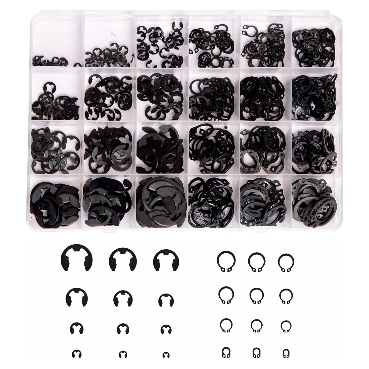 Juego de Clips E y Anillos de Presión Mariyandh 324 Pcs