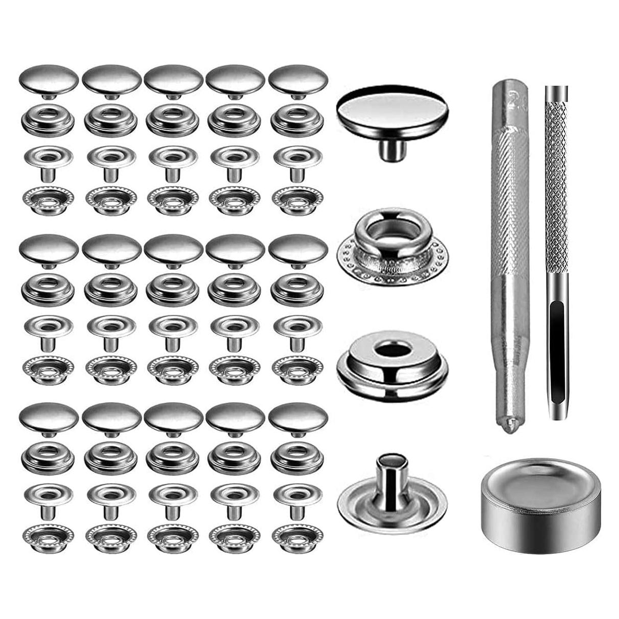 Kit 240 Broches de Presión Acero Inoxidable BetterJonny 15mm