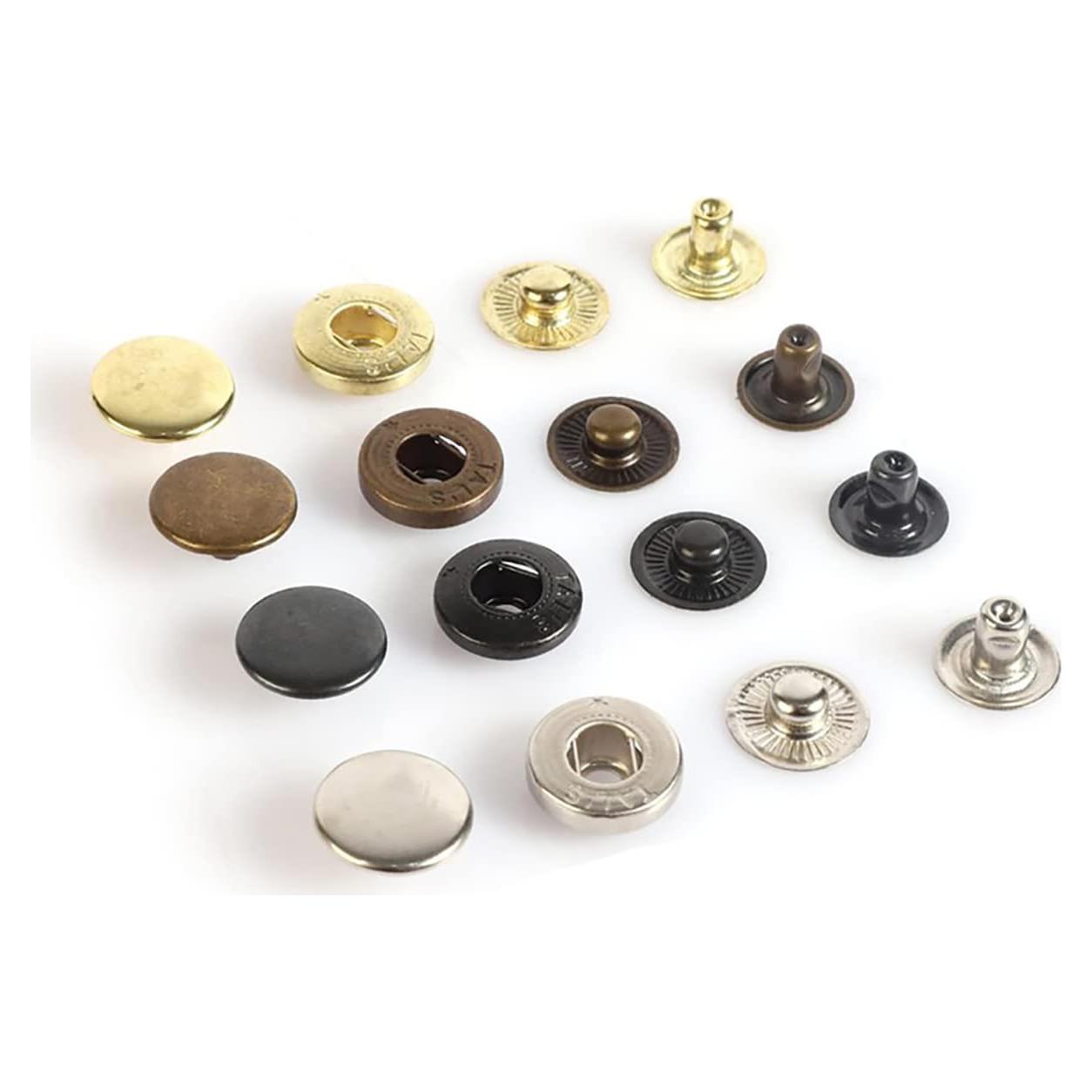 Botones a Presión de Moda Hobby Trendy 15mm Línea 24 Negro