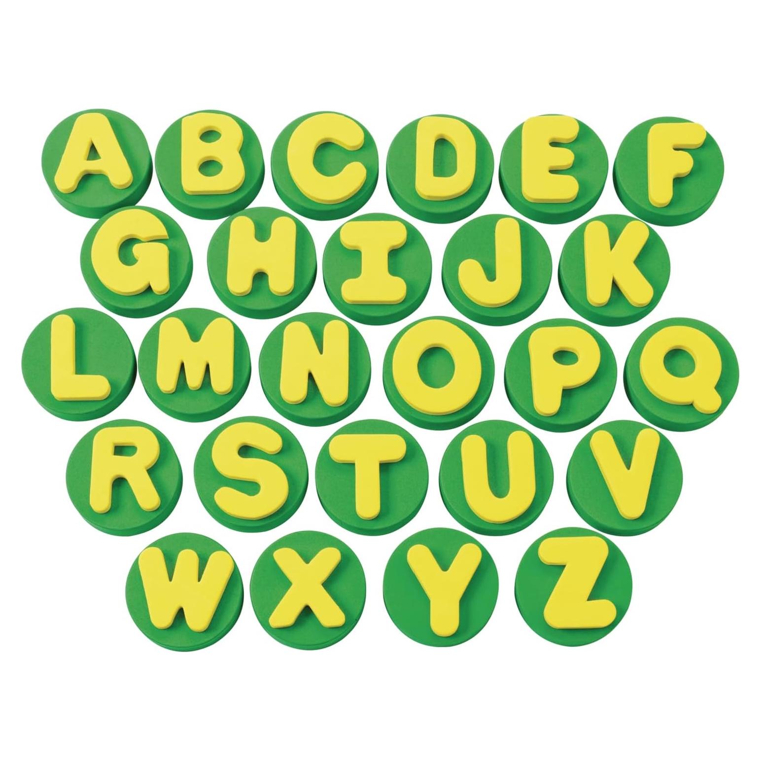 Set de 26 Sellos de Alfabeto en Mayúsculas Coloraciones