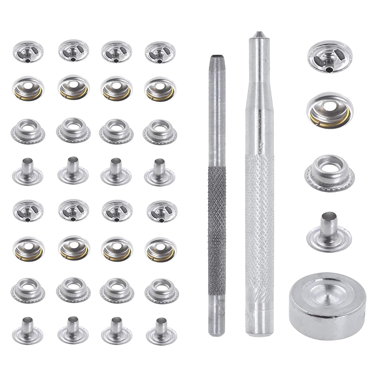 Kit de Botones de Presión Mandala Crafts Acero Inoxidable 15mm