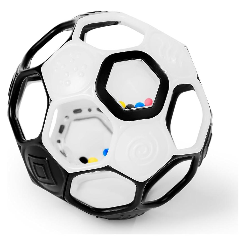 Pelota Rattling Grippin' Goals Bright Starts - Negro y Blanco