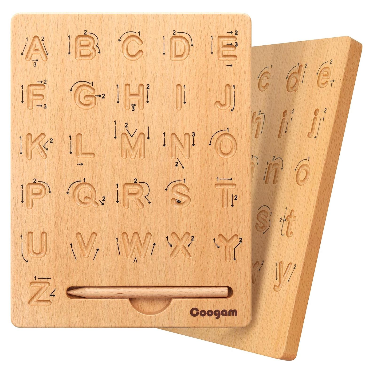 Tablero de Trazado de Letras de Madera Coogam 21.1x16 cm