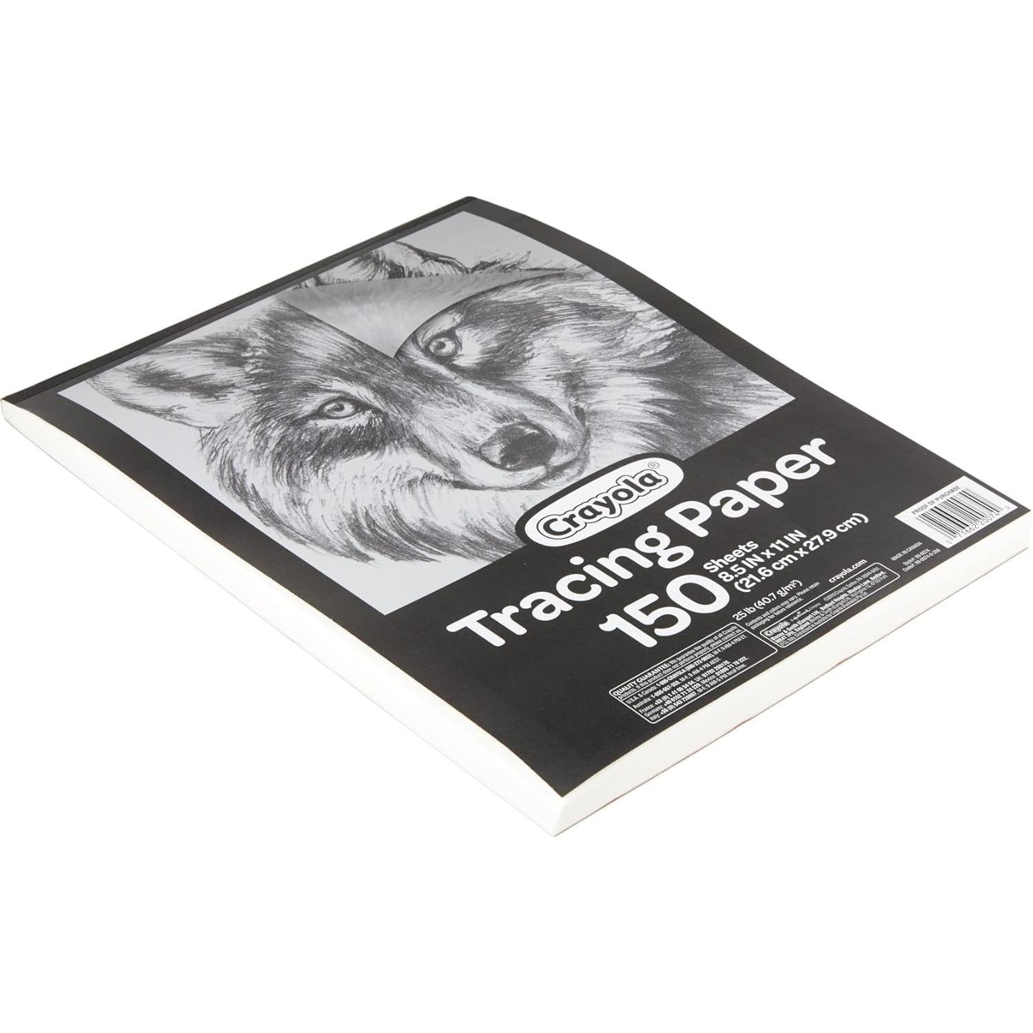 Papel de Calco Crayola 21.6 x 27.9 cm, 150 Hojas Transparente