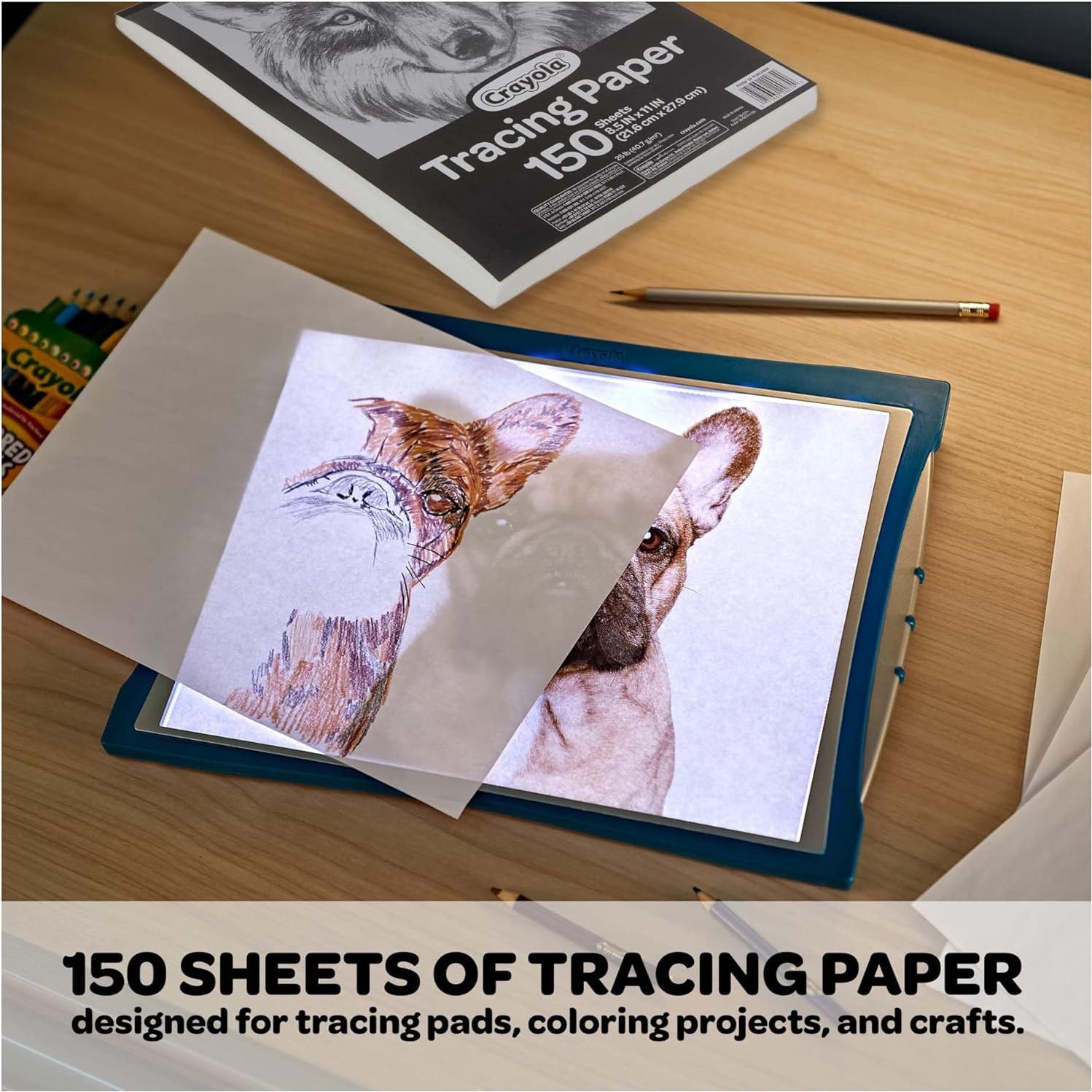 Papel de Calco Crayola 21.6 x 27.9 cm, 150 Hojas Transparente