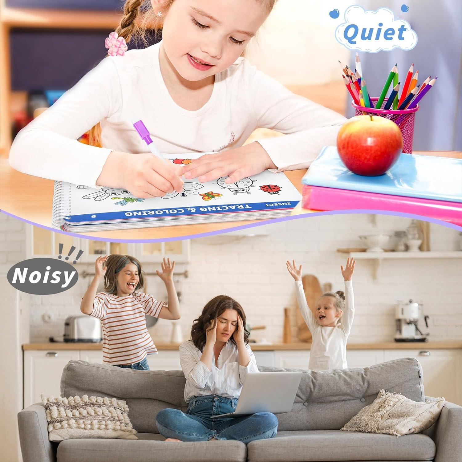 Cuaderno Educativo de Trazado para Preescolar - 52 Páginas