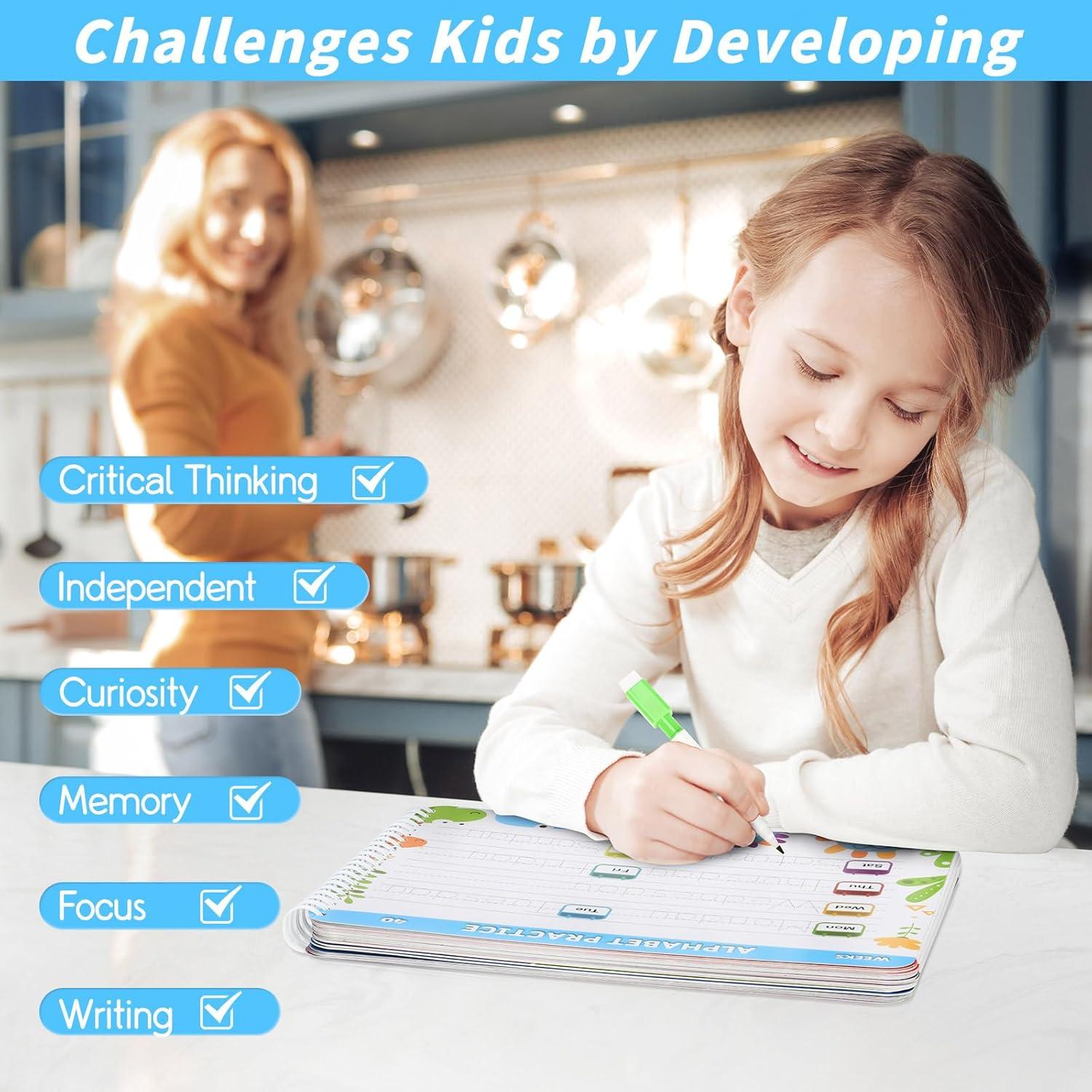 Cuaderno Educativo de Trazado para Preescolar - 52 Páginas