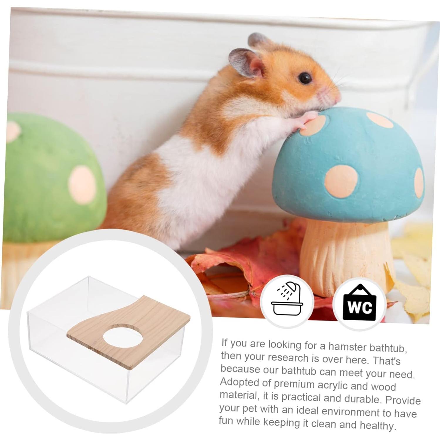 Bandeja de Baño Acrílica para Hámster HEMOTON 20x15 cm