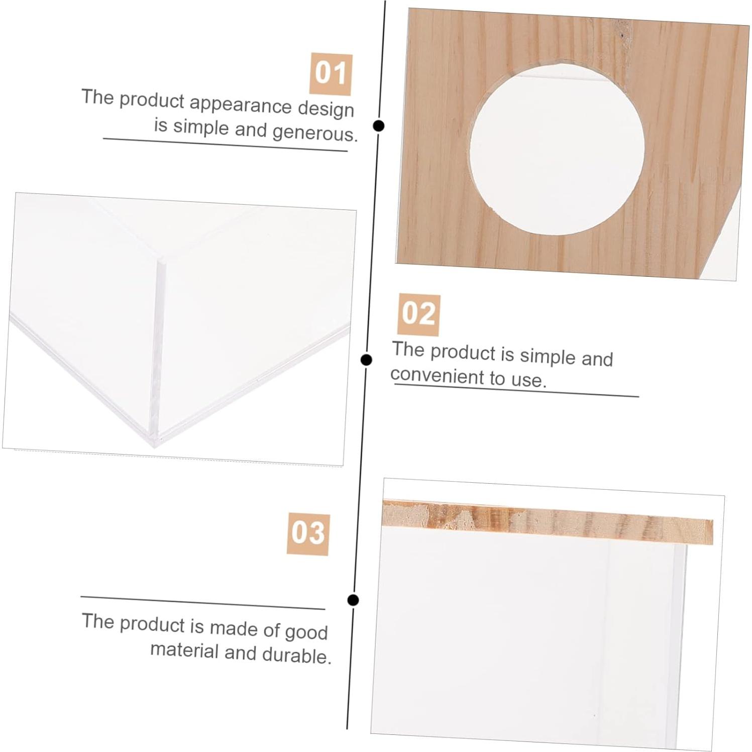 Bandeja de Baño Acrílica para Hámster HEMOTON 20x15 cm