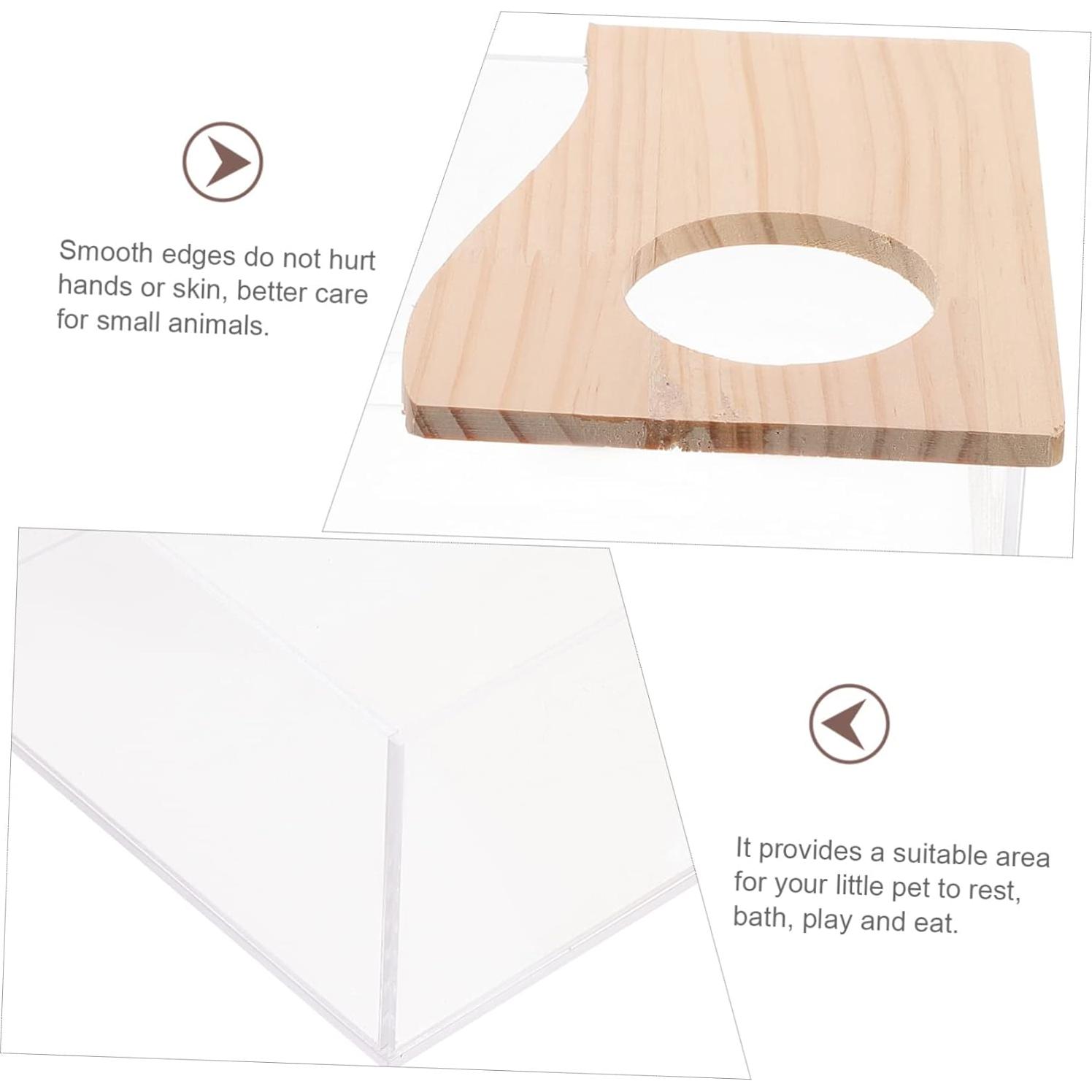 Bandeja de Baño Acrílica para Hámster HEMOTON 20x15 cm