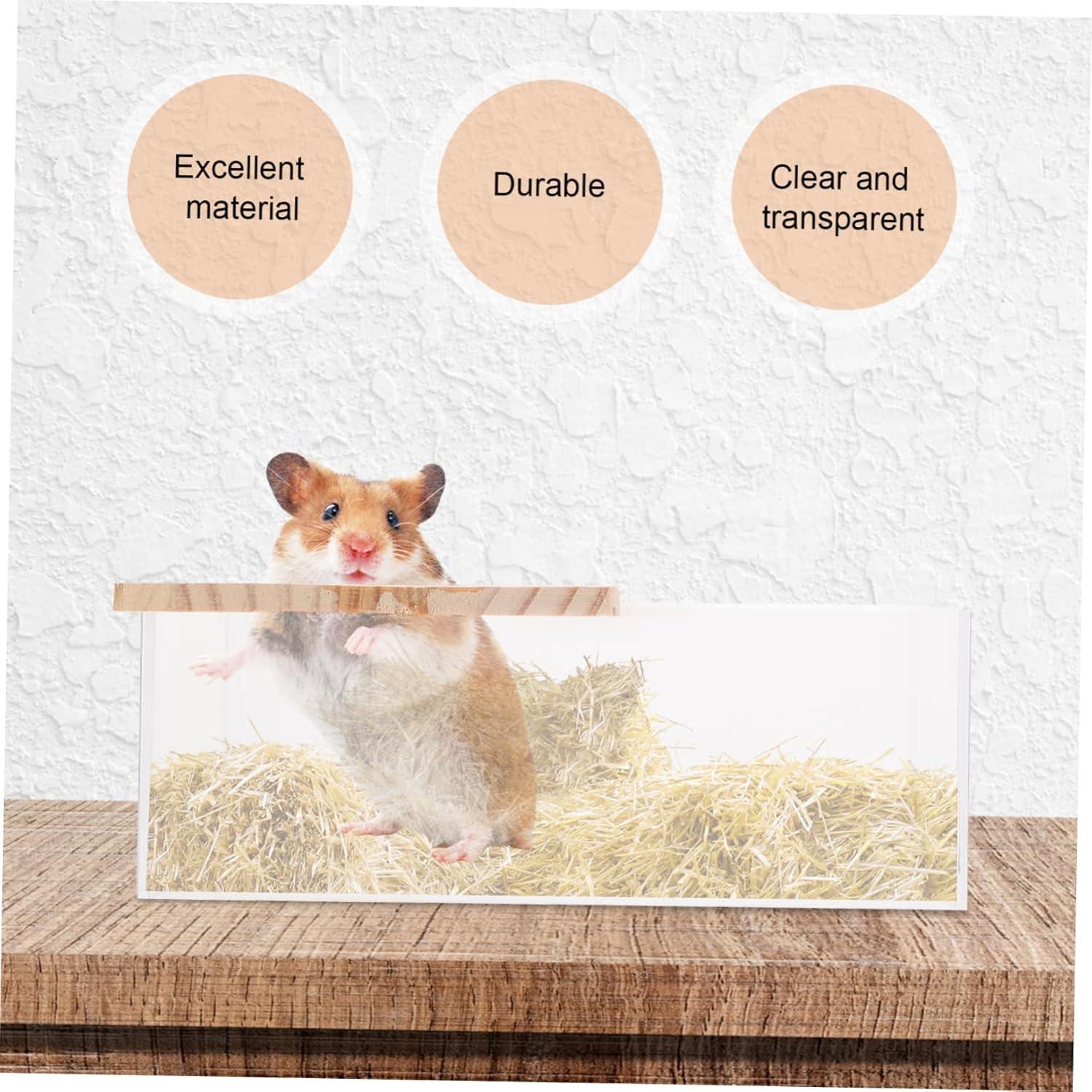 Bandeja de Baño Acrílica para Hámster HEMOTON 20x15 cm