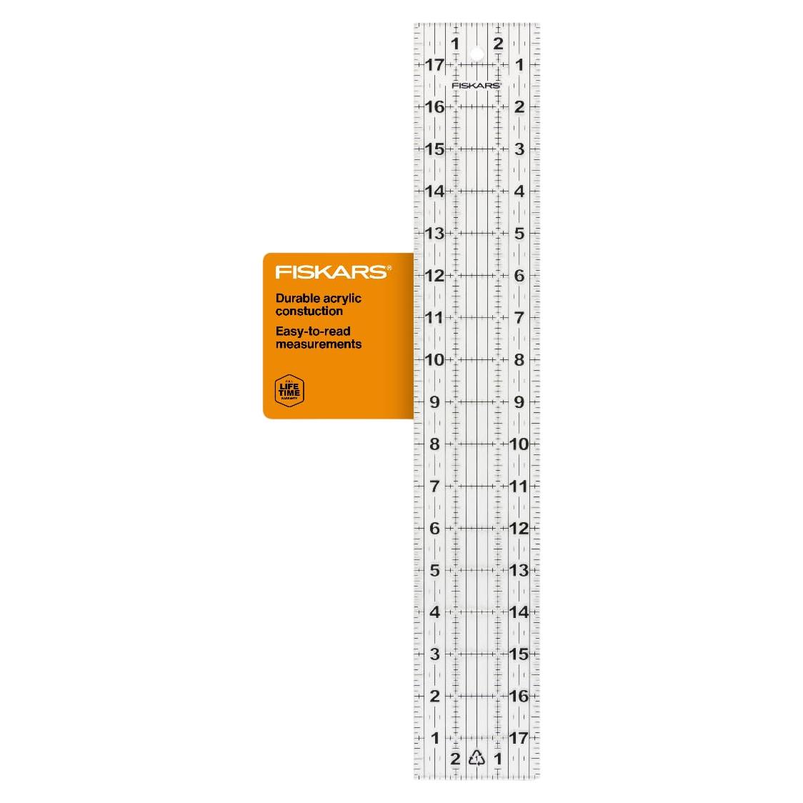 Regla de Costura Acrílica Fiskars 7.62x45.72 cm para Acolchado