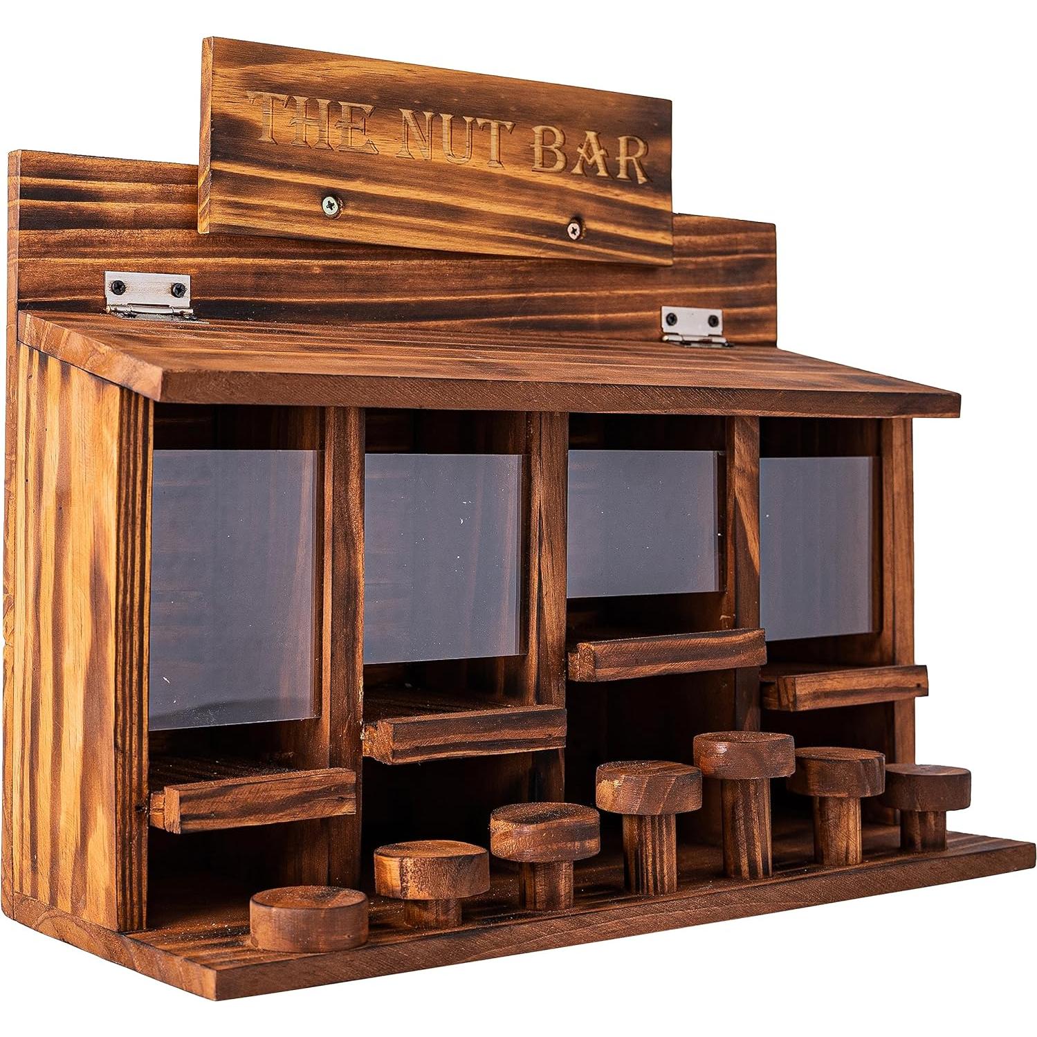 Mesa de Alimentación para Ardillas CODIN - Madera Quemada 40.64x30.48 cm