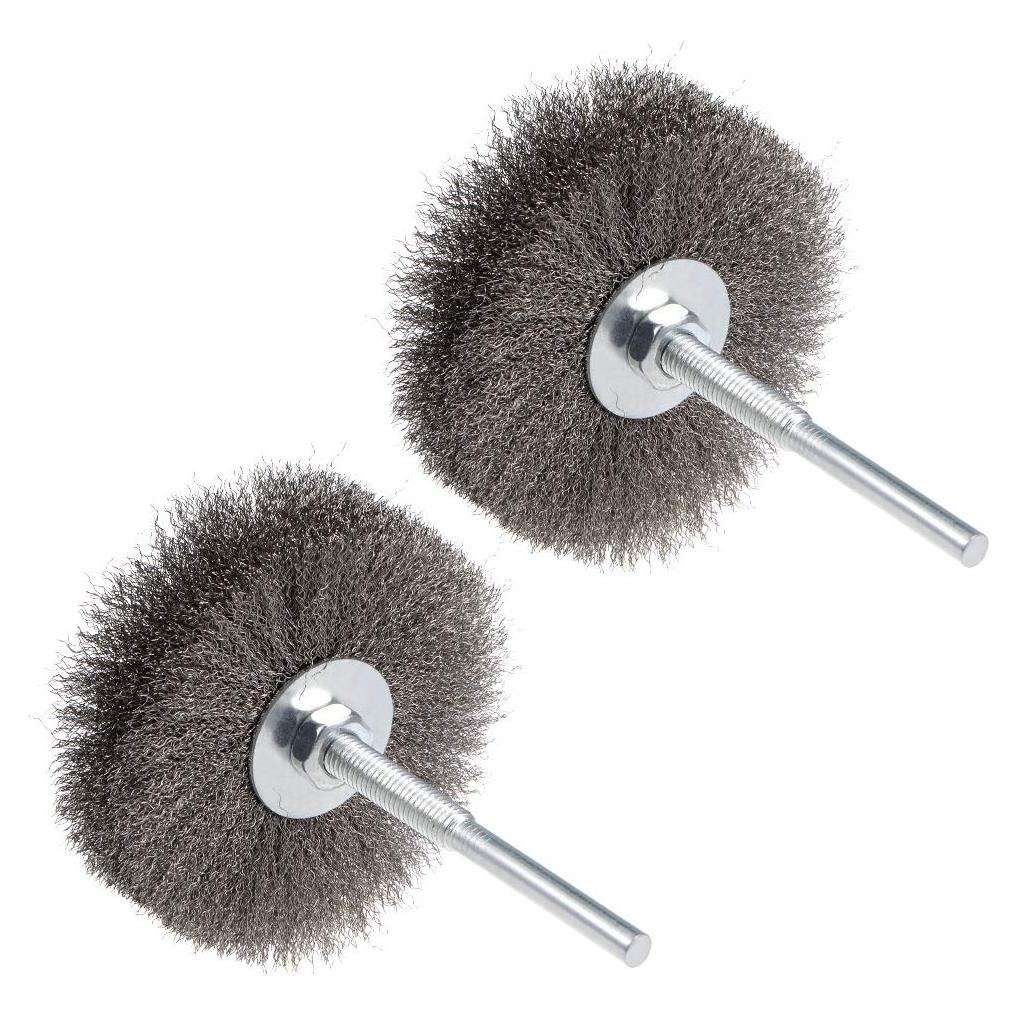 Cepillo de Rueda de Alambre uxcell 85 mm Acero Inoxidable 2 Pzas